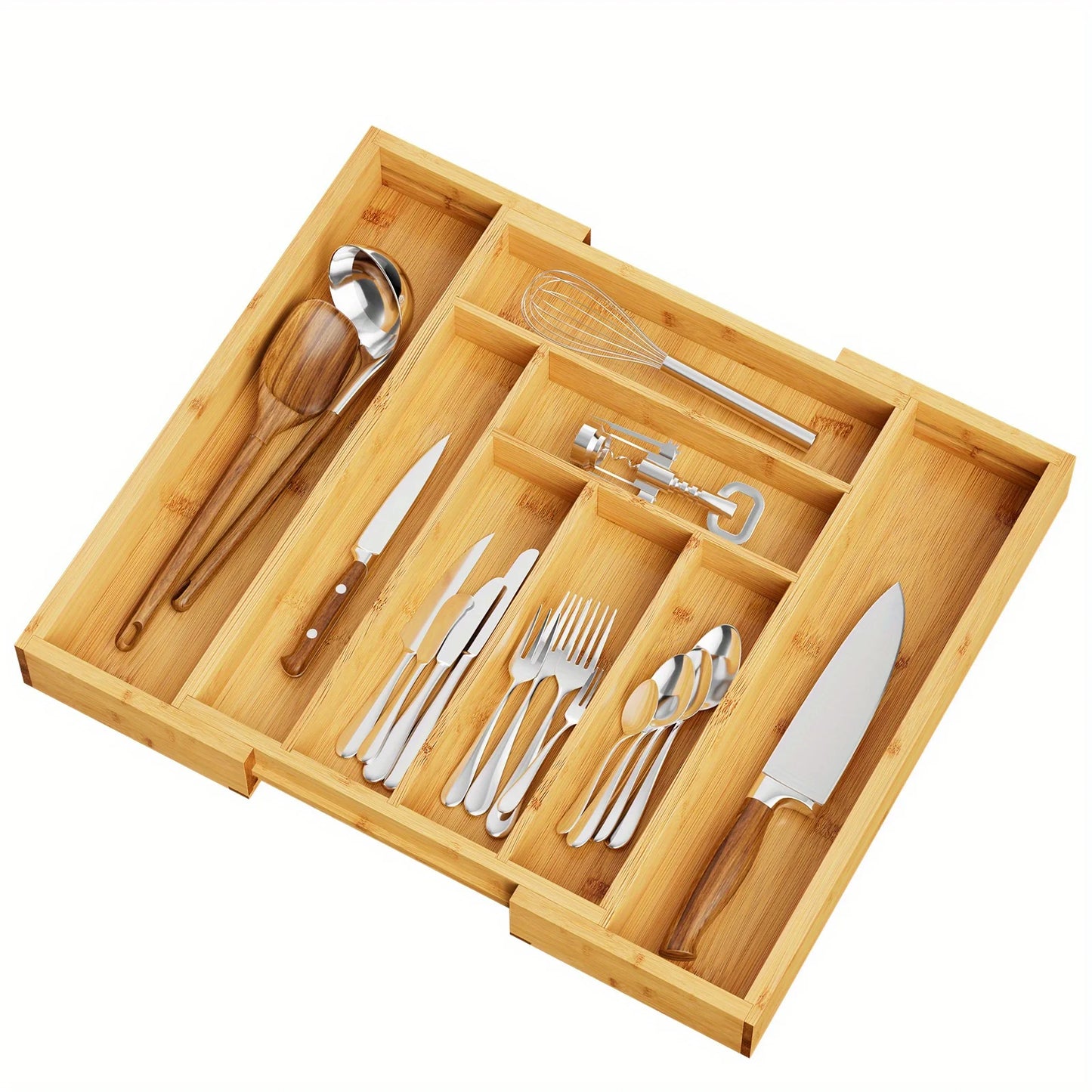 Adjustable Expandable Bamboo Drawer Organizer – Multipurpose Storage Solution