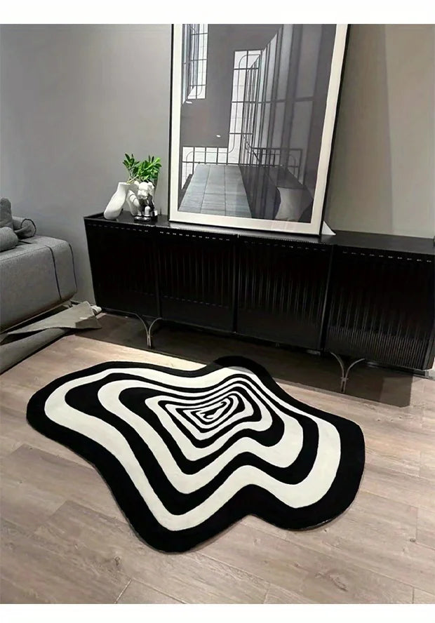 Modern Abstract Wave Rug – Bold, Artistic & Ultra-Soft