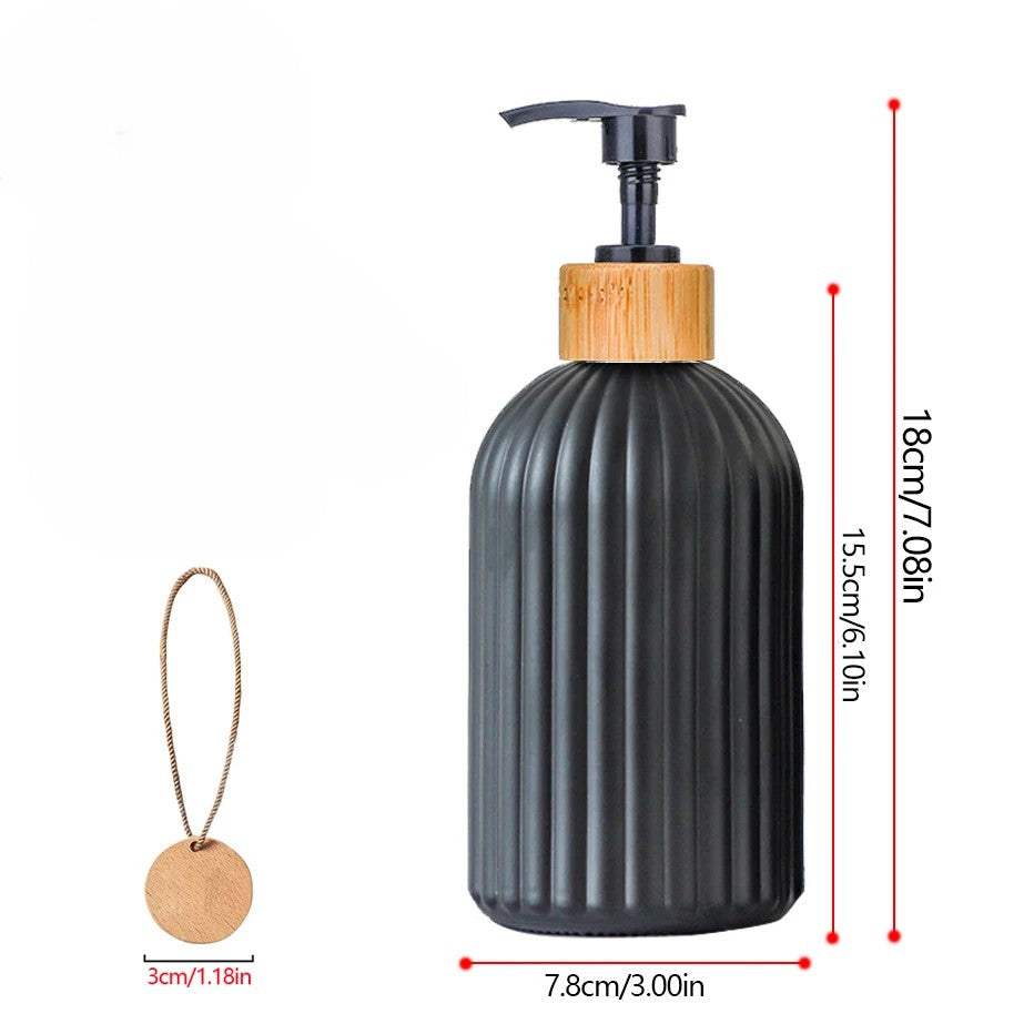 Black Matte Dish Soap Dispenser Bottle – Modern Refillable Kitchen Set