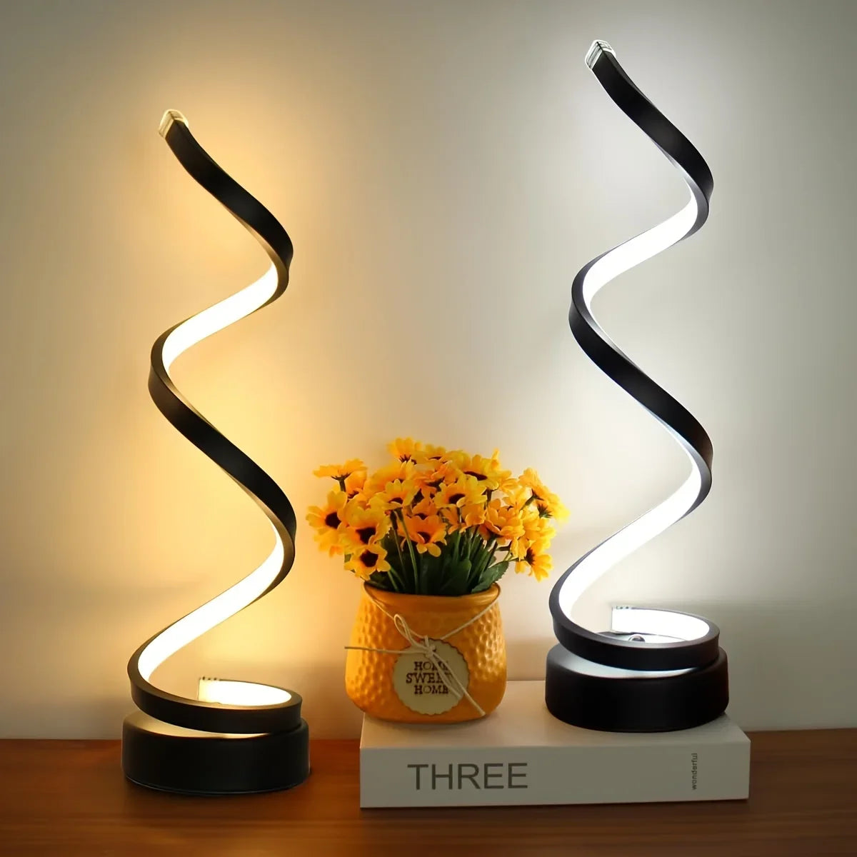 Spiral LED Night Light (3-Color Dimmable)