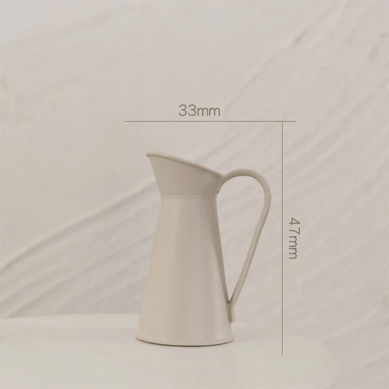 Mini Retro Alloy Flower Vase – Coffee Pot Inspired Decor