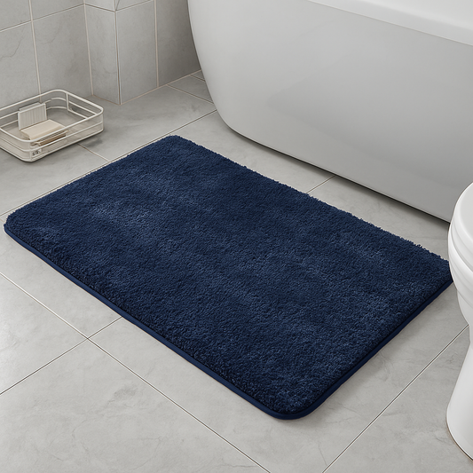 Plush Microfiber Non-Slip Bathroom Mat Set