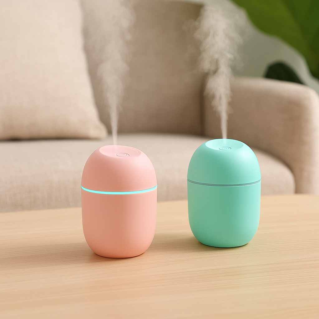 Mini Aroma Oil Diffuser with LED Night Light – USB Ultrasonic Humidifier