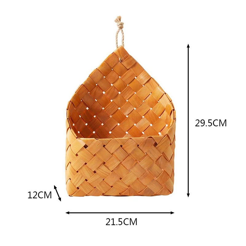 Natural Wicker Wall Storage Basket