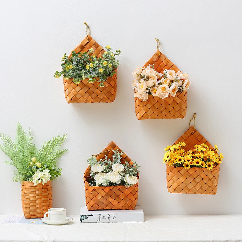 Natural Wicker Wall Storage Basket
