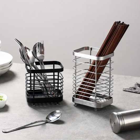 Stainless Steel Hanging Cutlery Holder & Drainer