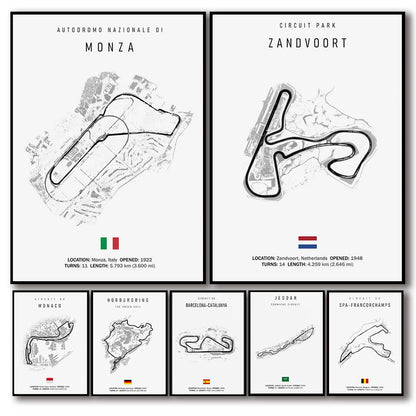 Vintage F1 Circuit Canvas Print