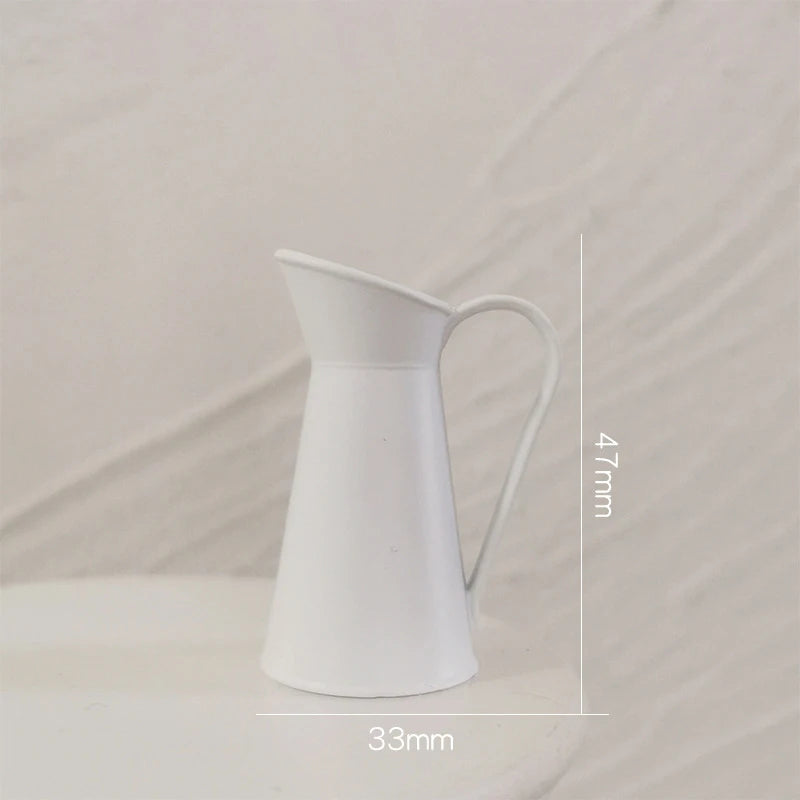 Retro Mini Coffee Pot Alloy Flower Vase