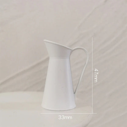 Retro Mini Coffee Pot Alloy Flower Vase