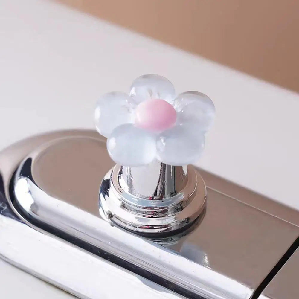 Creative Flower-Shaped Toilet Flush Button