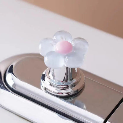 Creative Flower-Shaped Toilet Flush Button