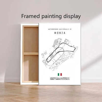 Vintage F1 Circuit Canvas Print