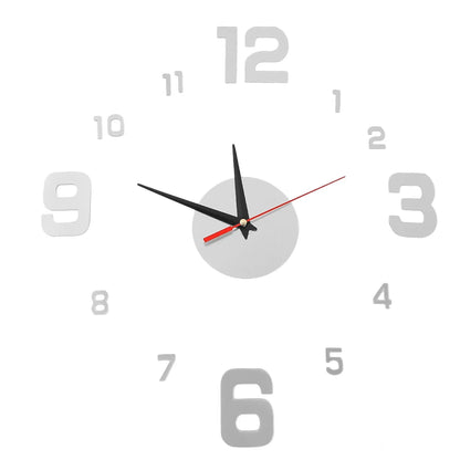 Modern 3D Mirror DIY Wall Clock