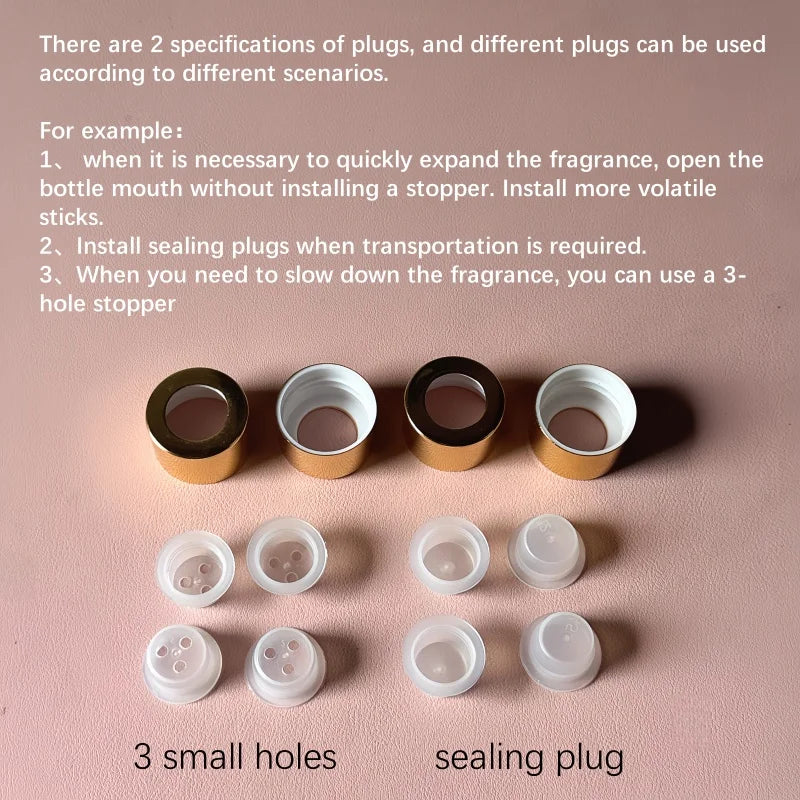 Set of 4 – 150 ml Clear Glass Rattan Aroma Diffuser Bottles