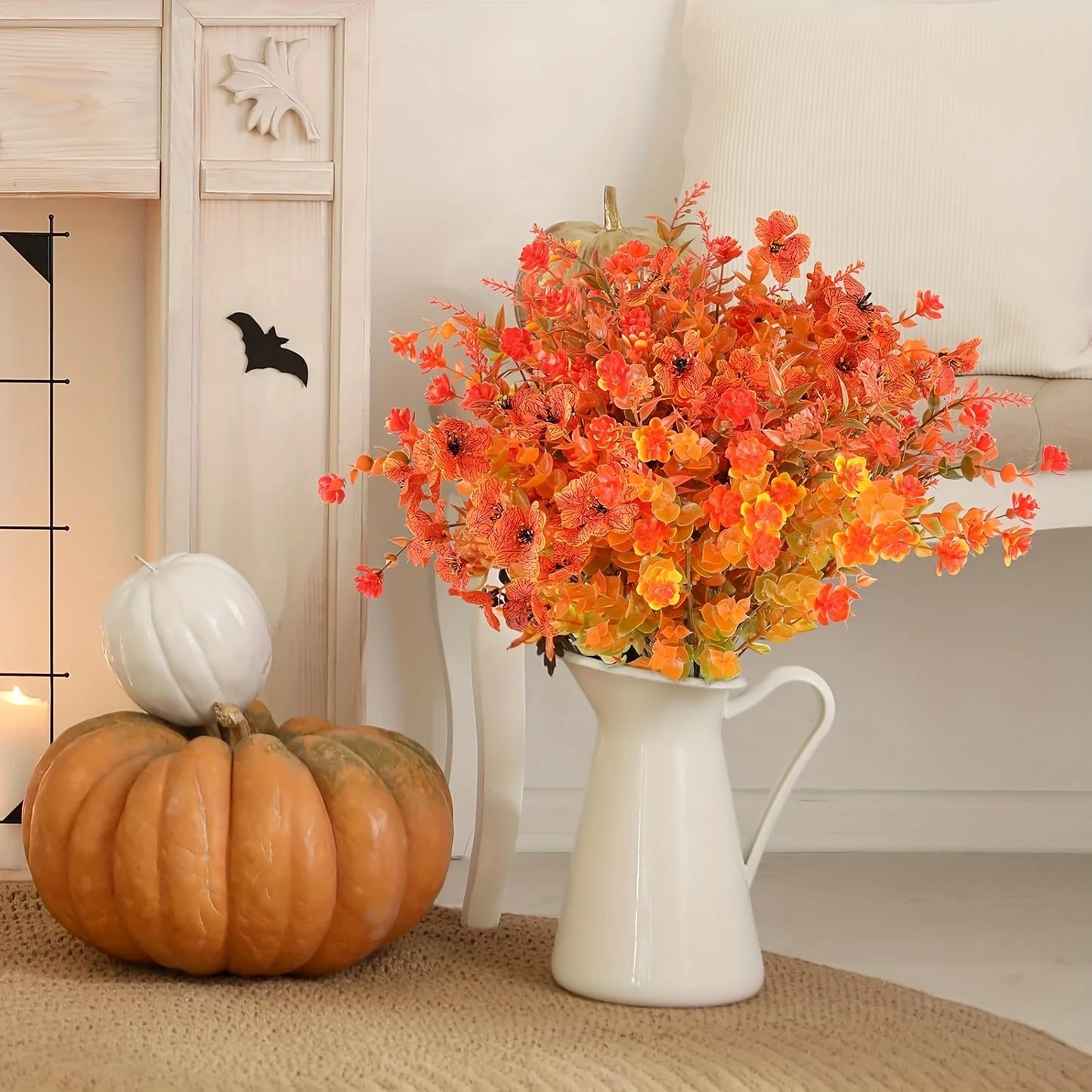 UV-Resistant Artificial Fall Flowers – 20PCS Set