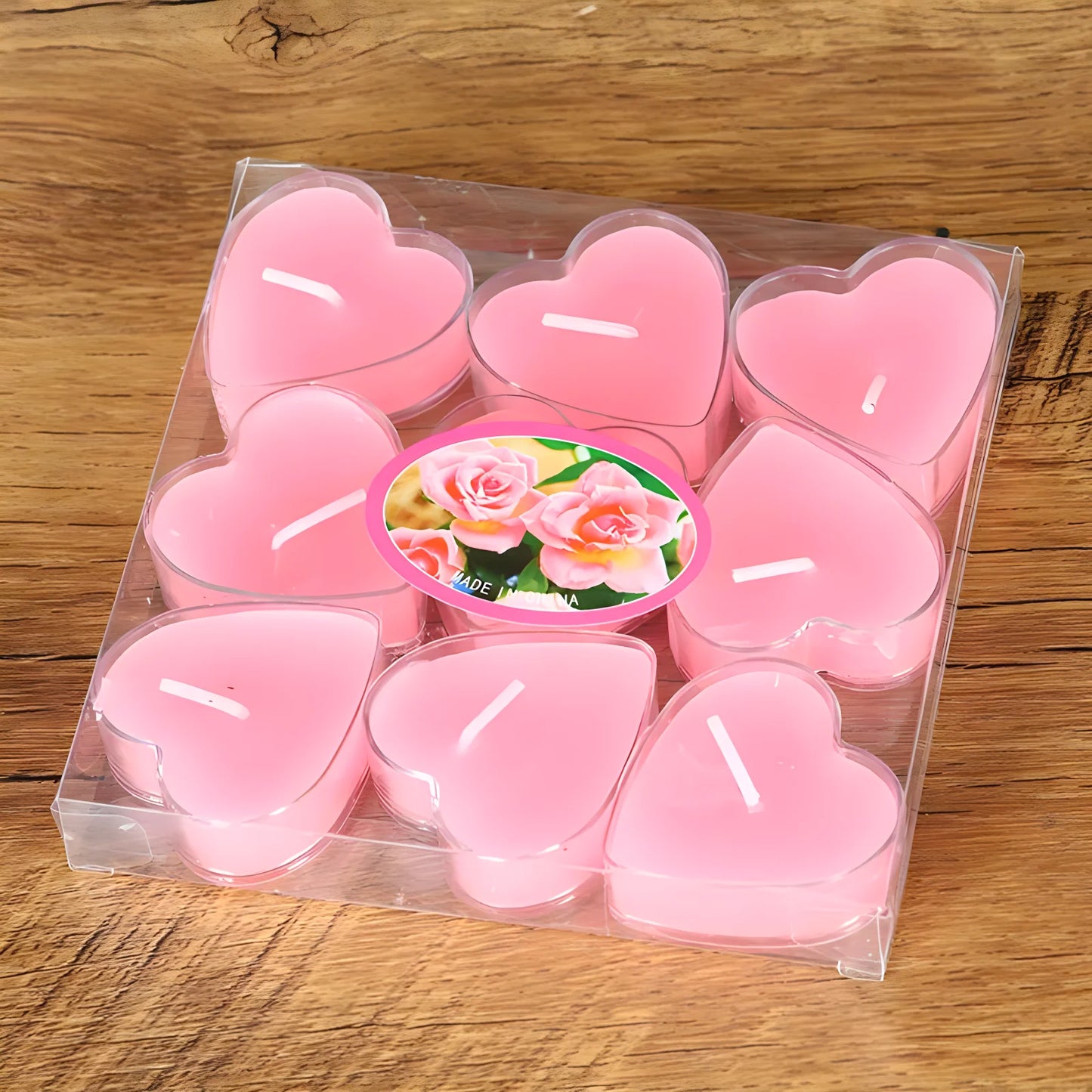 Heart-Shape Scented Aromatic Candle Set – 9-Piece Gift Edition