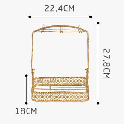 6-Hook Wrought Iron Mug Organizer Rack