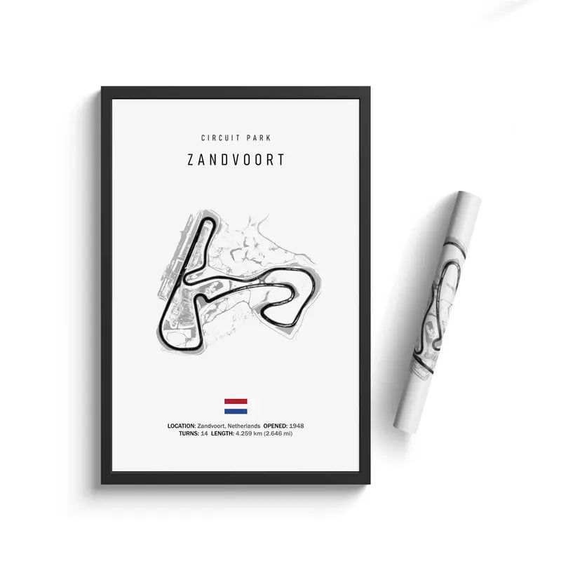 Vintage F1 Circuit Canvas Print