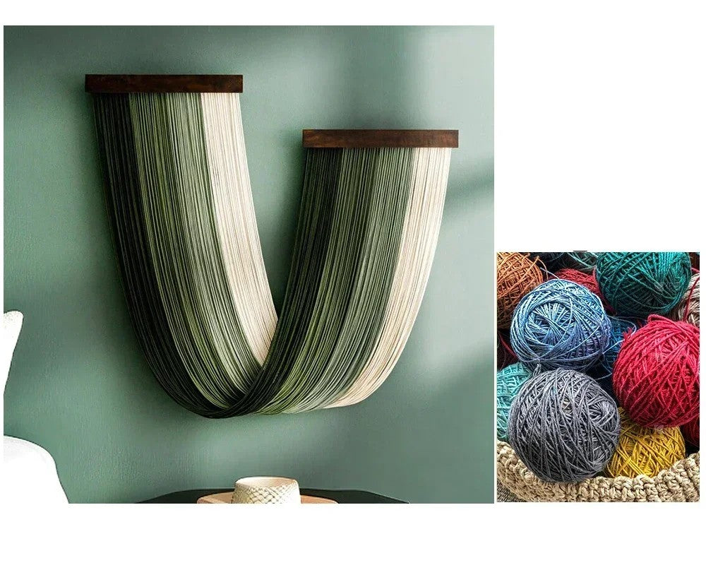 Bohemian Hand-Woven Wall Tapestry with Tassels