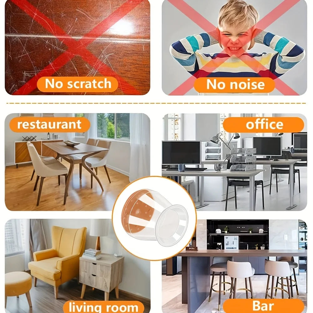 Silicone Chair Leg Protectors (24 pcs)