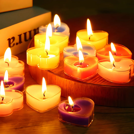 Heart-Shape Scented Aromatic Candle Set – 9-Piece Gift Edition