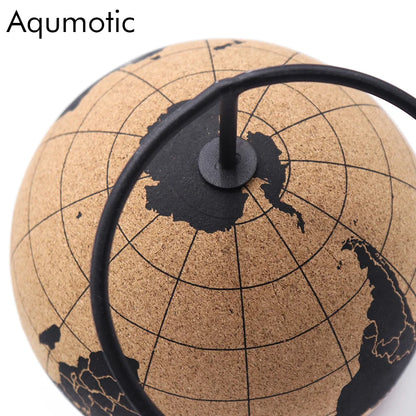 Aqumotic Cork Globe Message Board with Stand