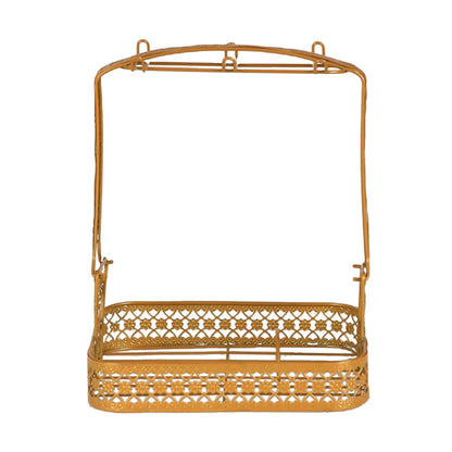 6-Hook Wrought Iron Mug Organizer Rack