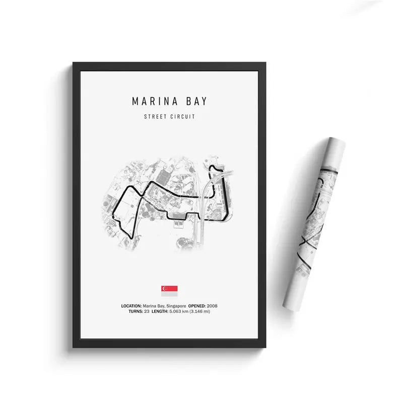 Vintage F1 Circuit Canvas Print