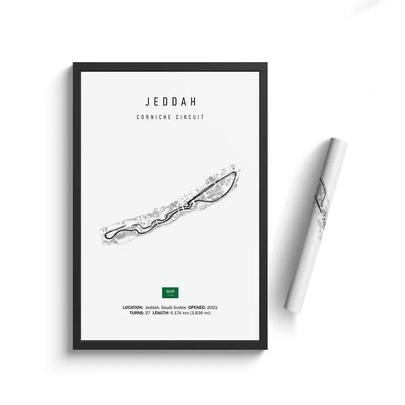 Vintage F1 Circuit Canvas Print