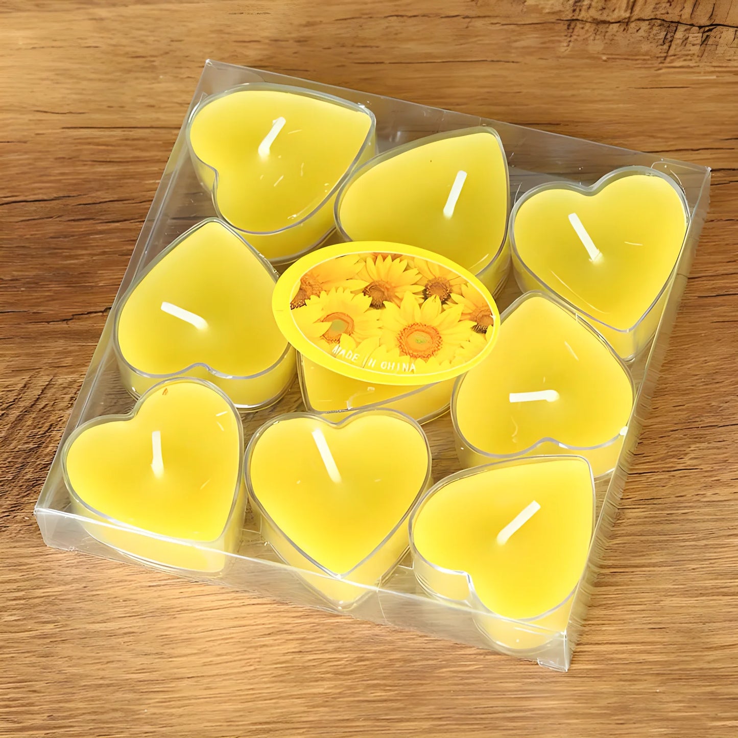 Heart-Shape Scented Aromatic Candle Set – 9-Piece Gift Edition