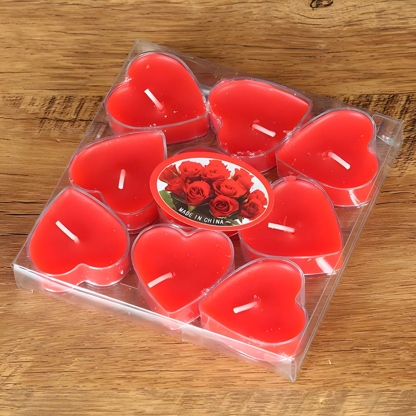 Heart-Shape Scented Aromatic Candle Set – 9-Piece Gift Edition