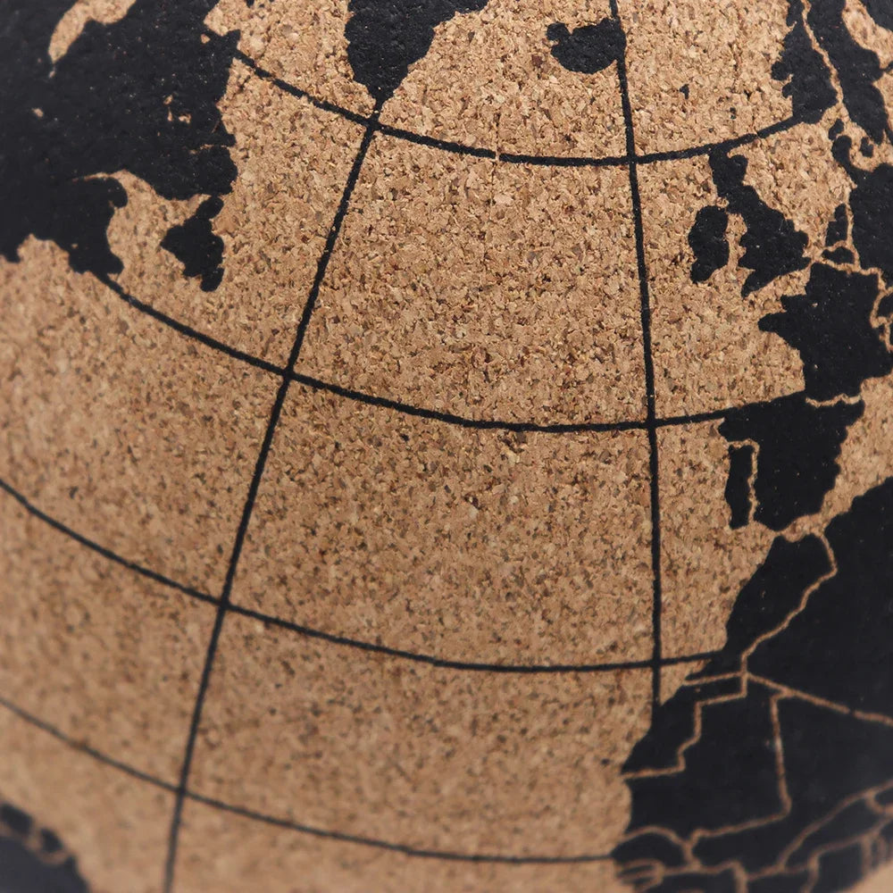Aqumotic Cork Globe Message Board with Stand