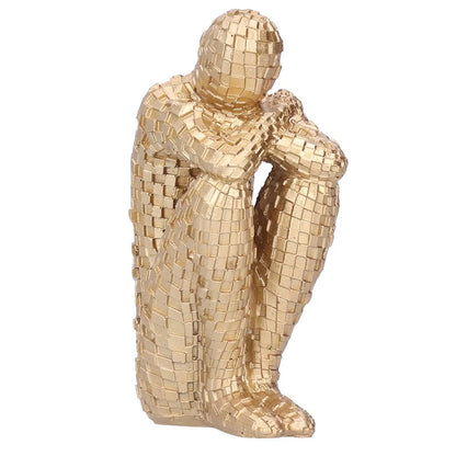 Abstract Resin Thinker Figurine – Modern Home & Office Decor
