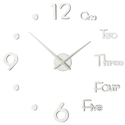 Modern 3D Mirror DIY Wall Clock