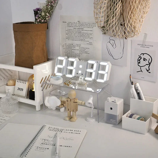 3D LED Digital Wall Clock – Modern Home & Bedroom Decor