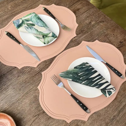 Luxury Nordic Faux Leather Placemats