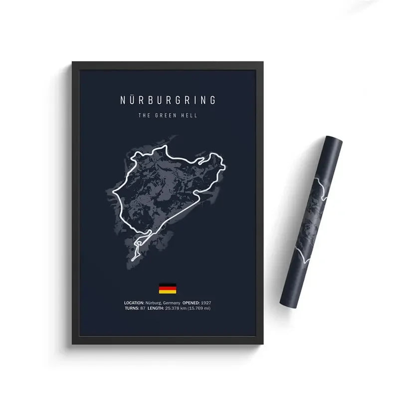 Vintage F1 Circuit Canvas Print