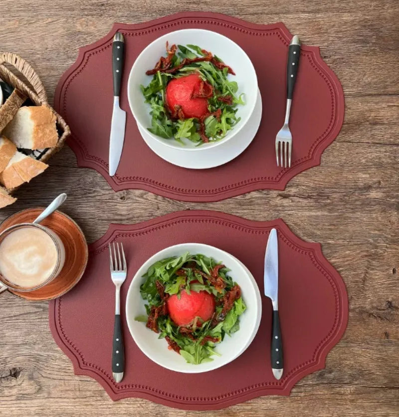 Luxury Nordic Faux Leather Placemats