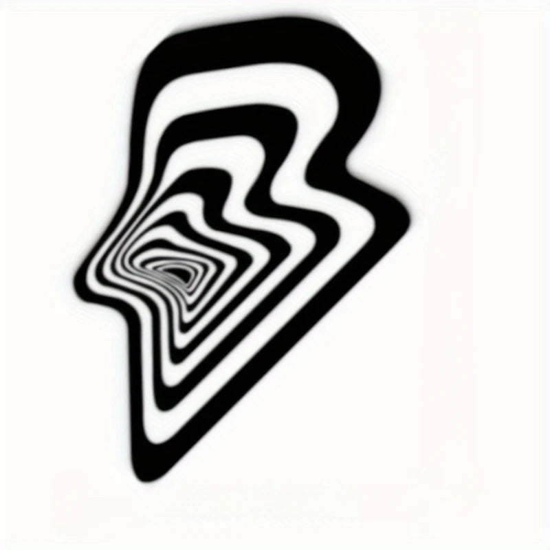 Modern Irregular Black & White Rug
