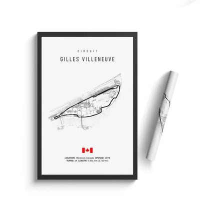 Vintage F1 Circuit Canvas Print