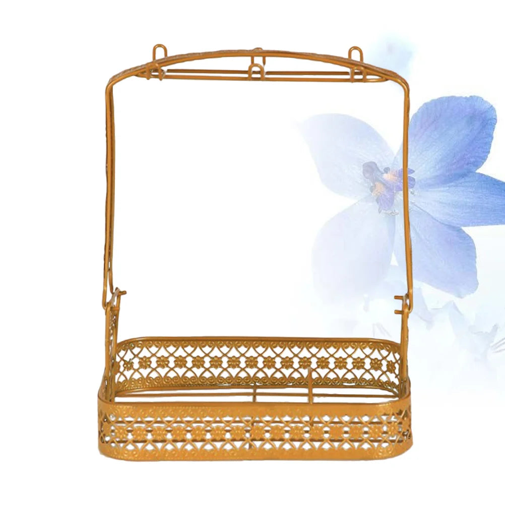 6-Hook Wrought Iron Mug Organizer Rack