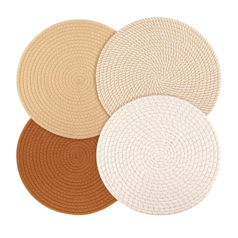 Woven Heat-Resistant Trivet Set (4 pcs)