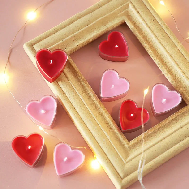 Heart-Shape Scented Aromatic Candle Set – 9-Piece Gift Edition