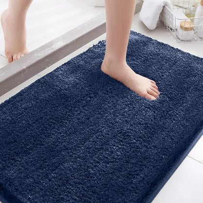 Plush Microfiber Non-Slip Bathroom Mat Set