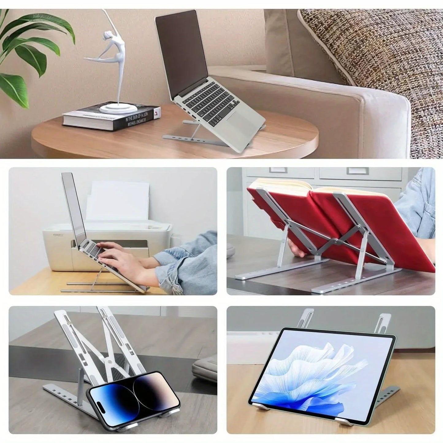6-Level Adjustable Aluminum Laptop Stand