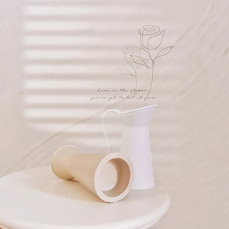 Retro Mini Coffee Pot Alloy Flower Vase