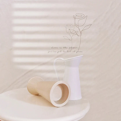 Retro Mini Coffee Pot Alloy Flower Vase
