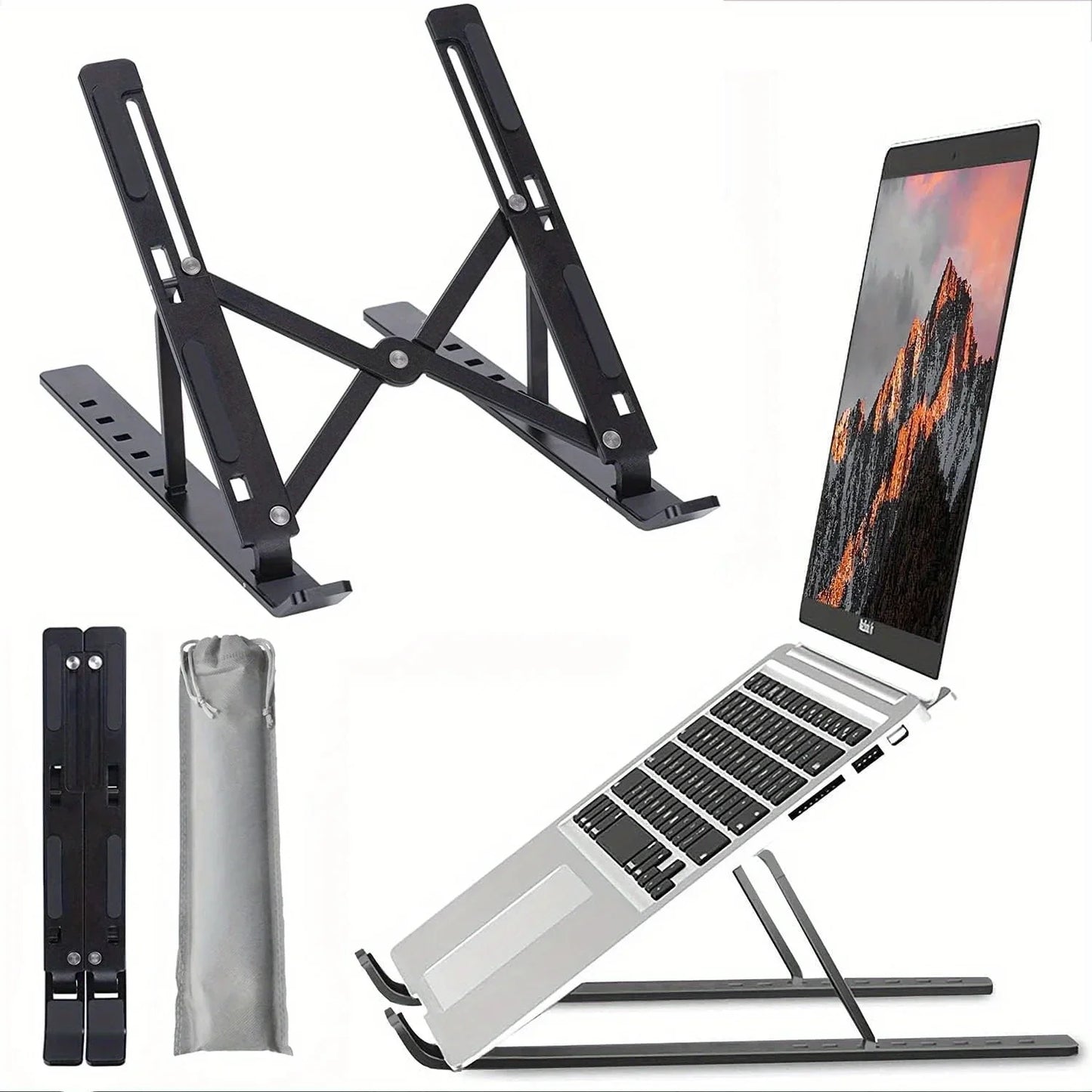 6-Level Adjustable Aluminum Laptop Stand