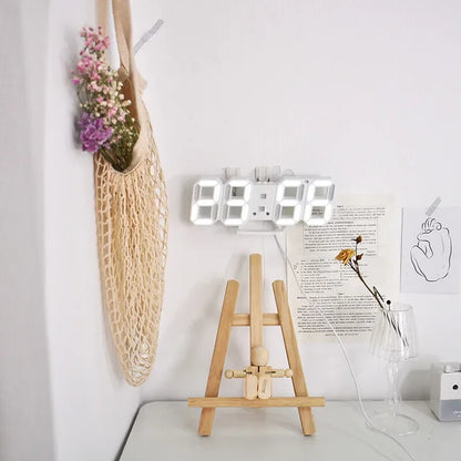 3D LED Digital Wall Clock – Modern Home & Bedroom Decor