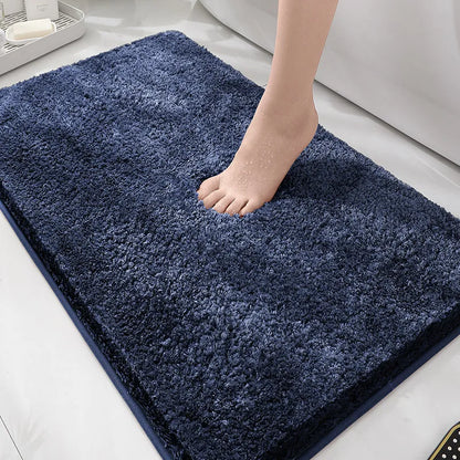 Plush Microfiber Non-Slip Bathroom Mat Set
